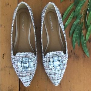 Tweed flats with diamond broach size 8.5